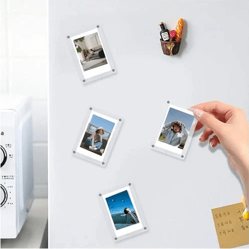 Magnetic Fridge Frames-Transparent Magnetic Acrylic Picture Frame 3x4 inches each