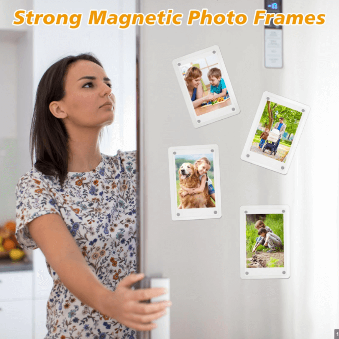Magnetic Fridge Frames-Transparent Magnetic Acrylic Picture Frame 3x4 inches each