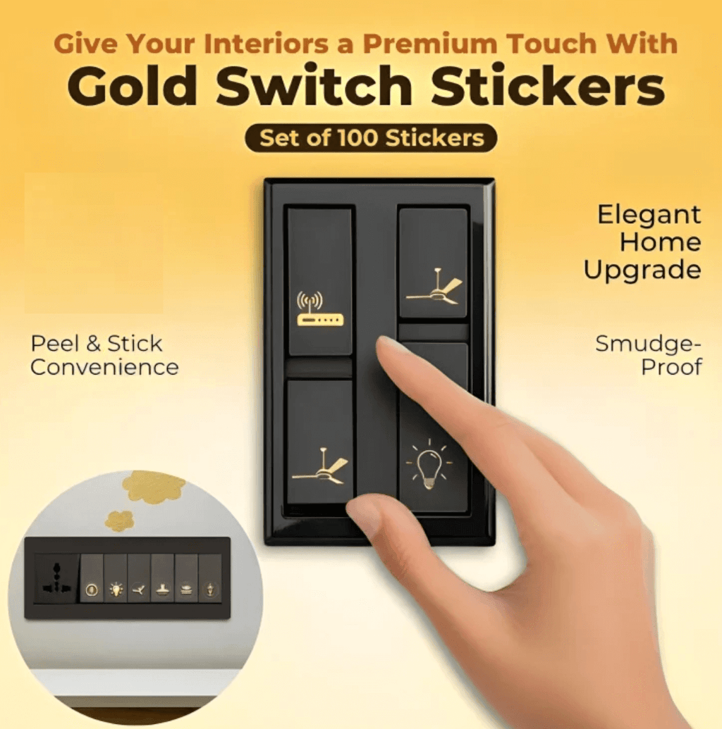 Golden Switch Stickers